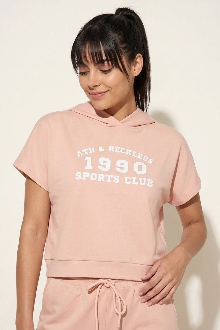 Zivame Athleisure Hooded Sweatshirt - Peachy Keen — image 2